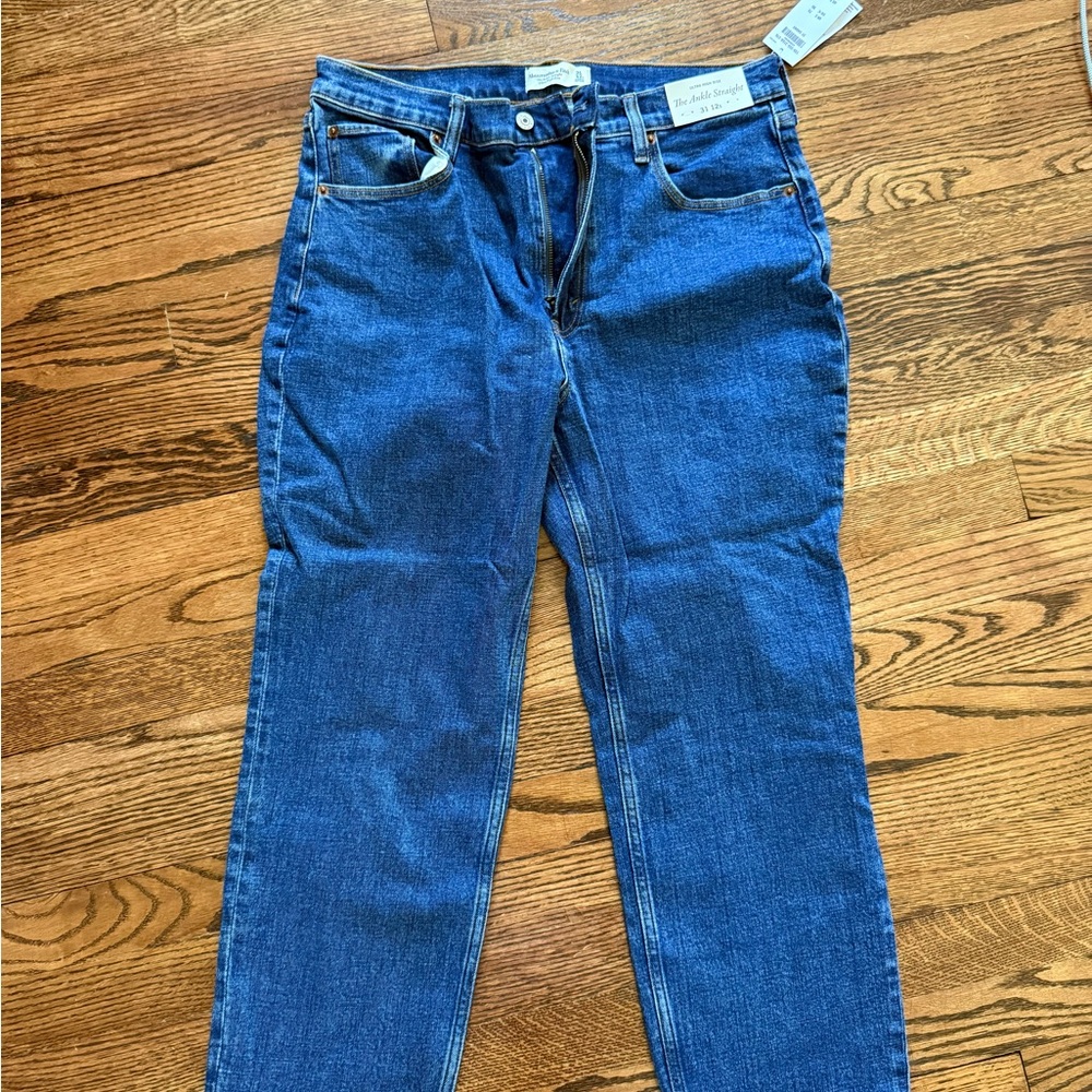 Abercrombie & Fitch Blue Straight Leg Jeans